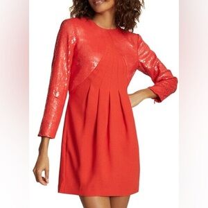 Reiss Cara Sequin Top Waisted Dress